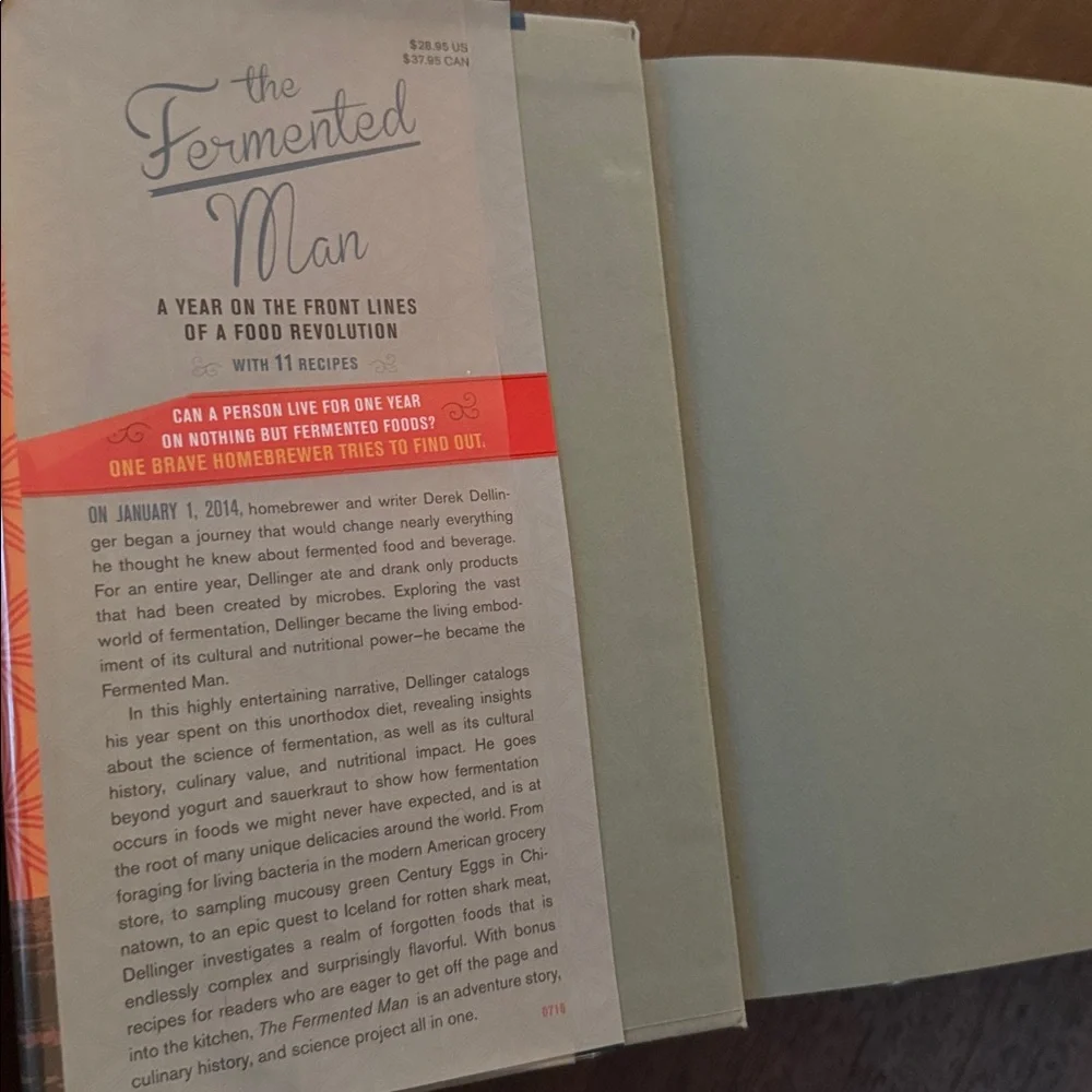 BOOK the Fermented Man YEAR ON THE FRONT LINES OF FOOD REVOLUTION DELLINGER Hard